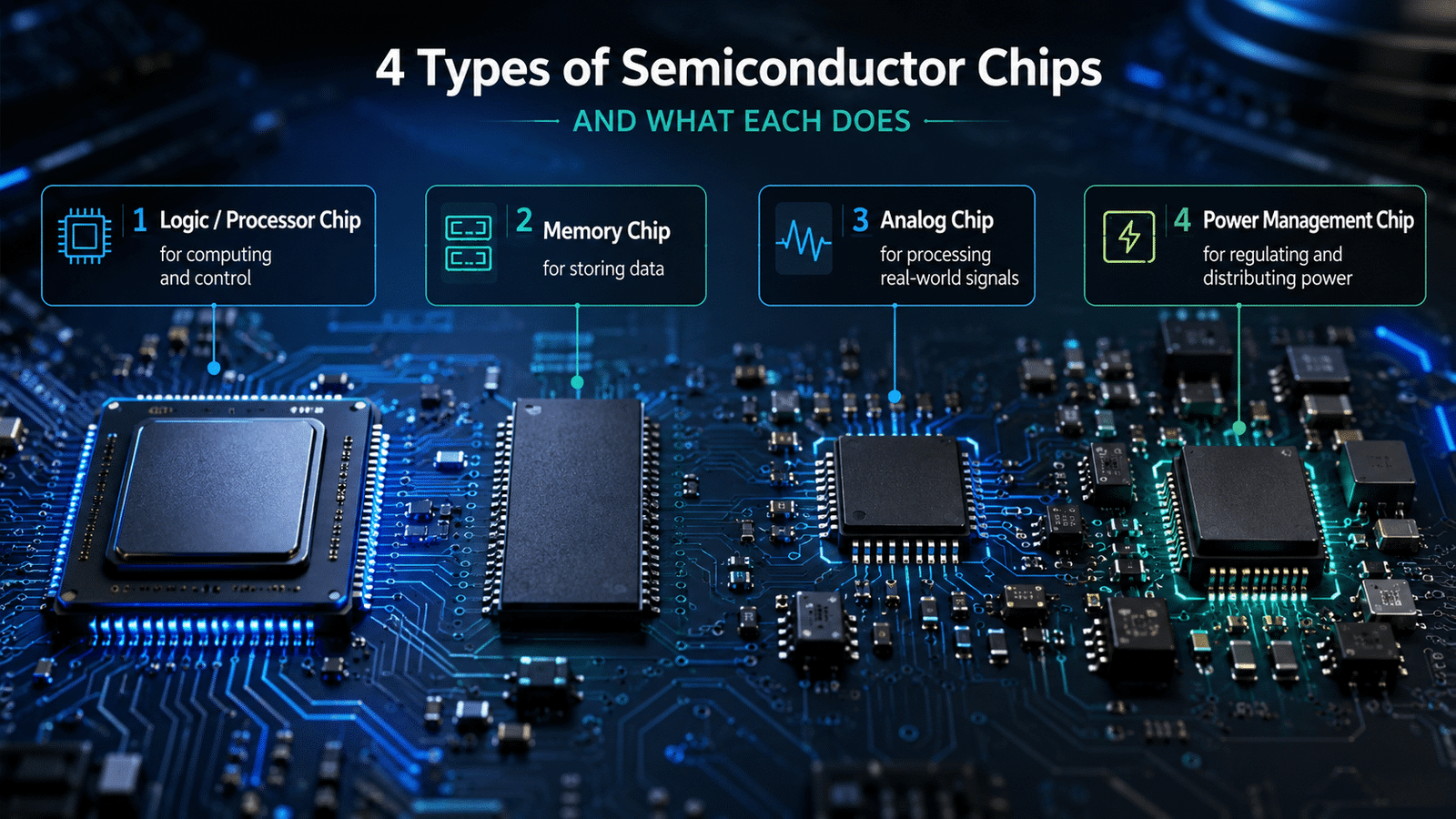 4 Types of Semiconductor Chips and What Each Does