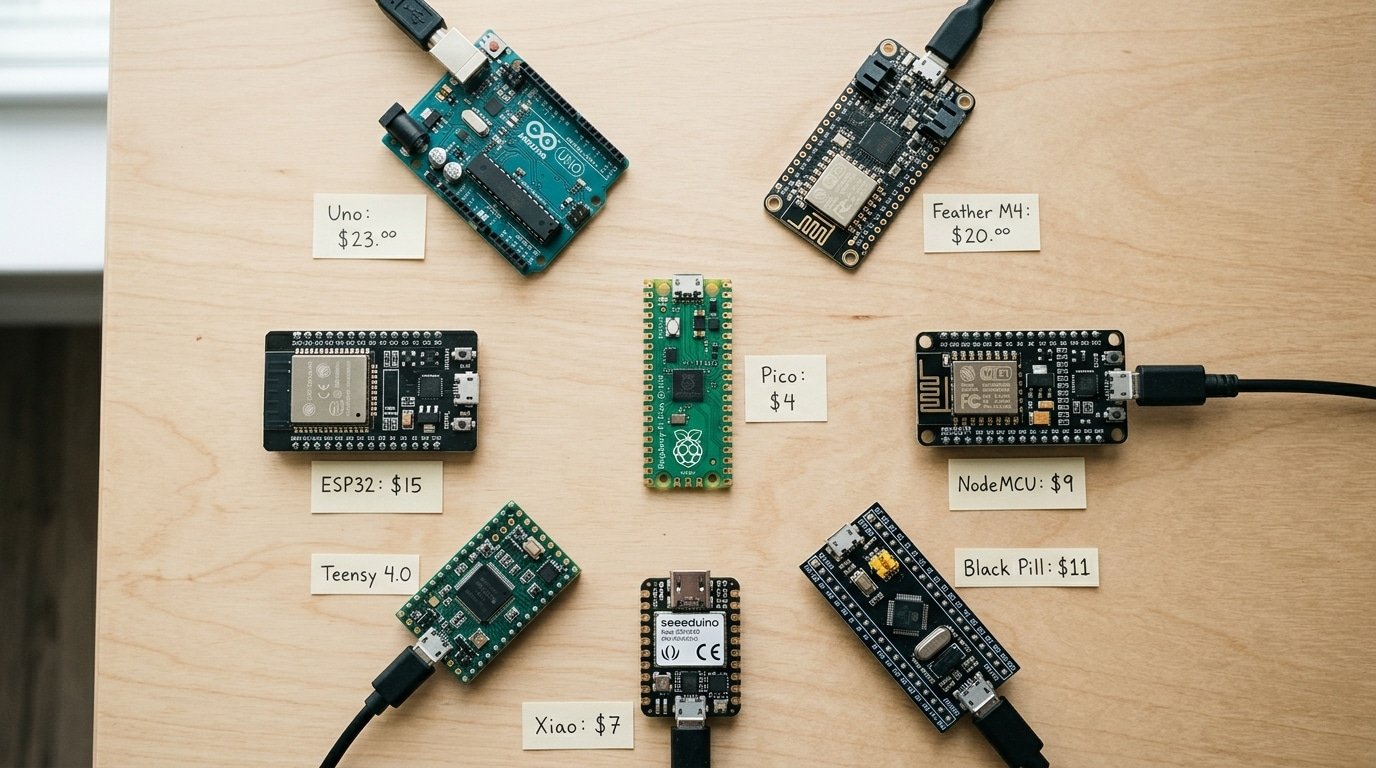 cheapest microcontroller chips for prototyping total cost comparison