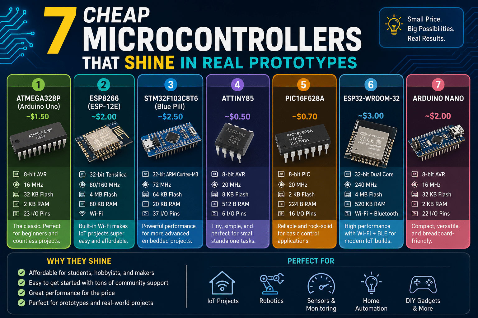 7 Cheap Microcontrollers That Shine In Real Prototypes
