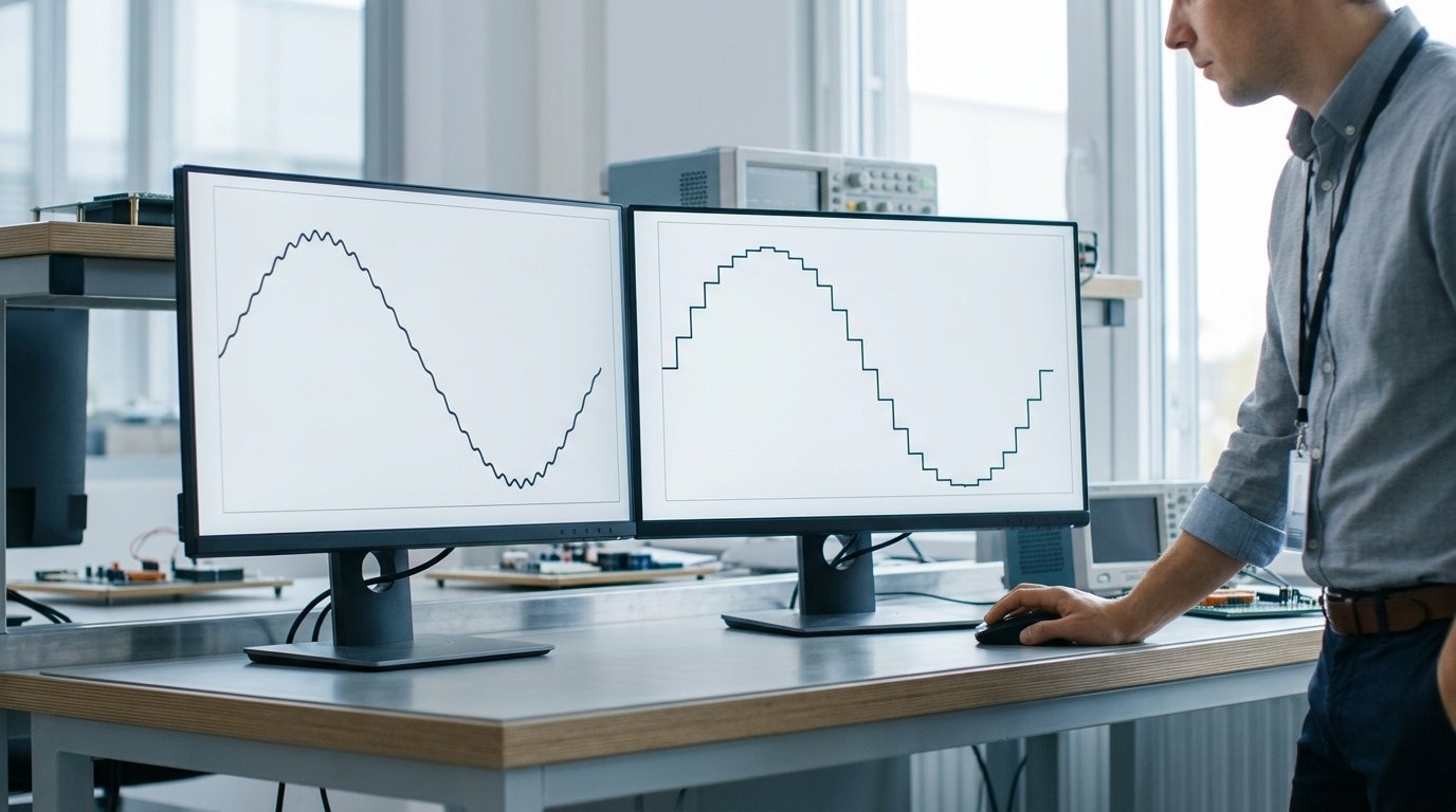 analog vs digital chips explained noise immunity drift quantization error comparison