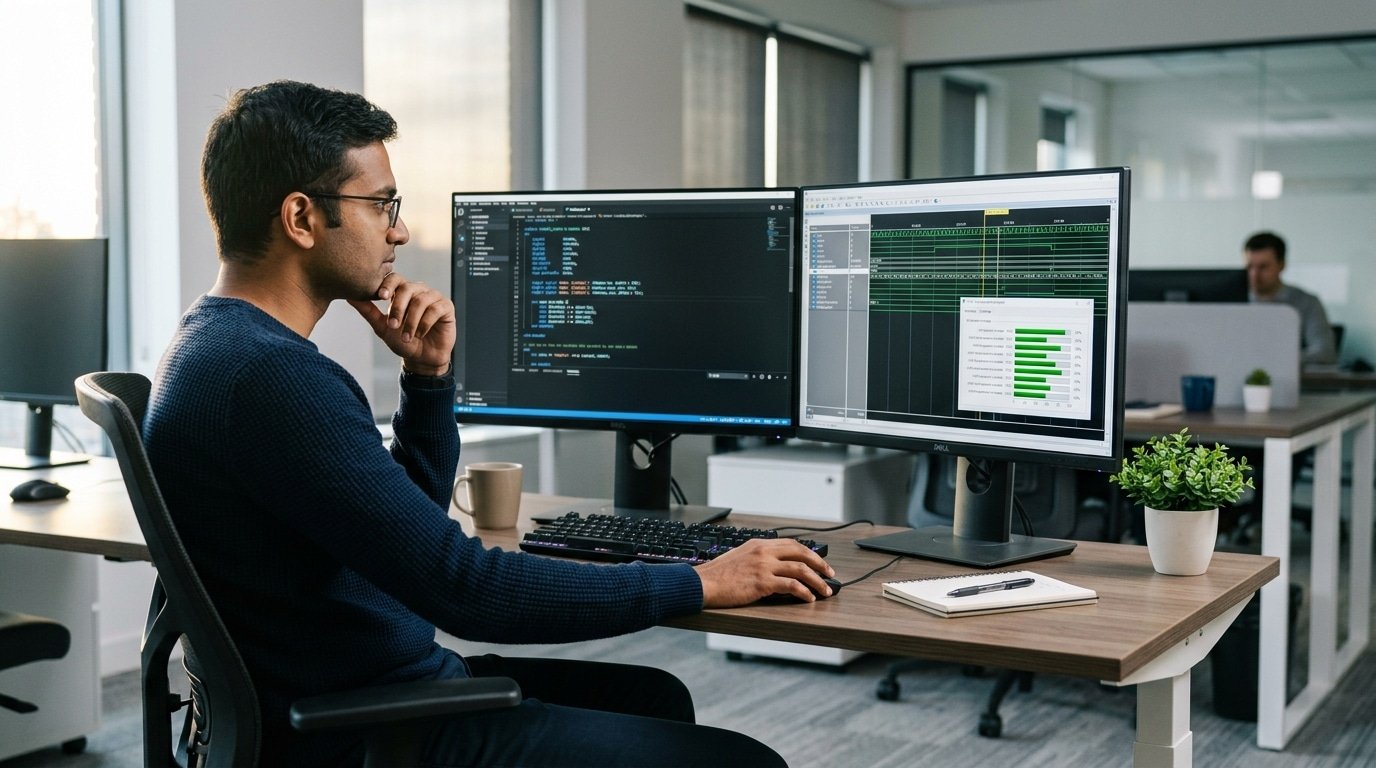 Front-end design and verification queue affecting lead time for custom chip manufacturing