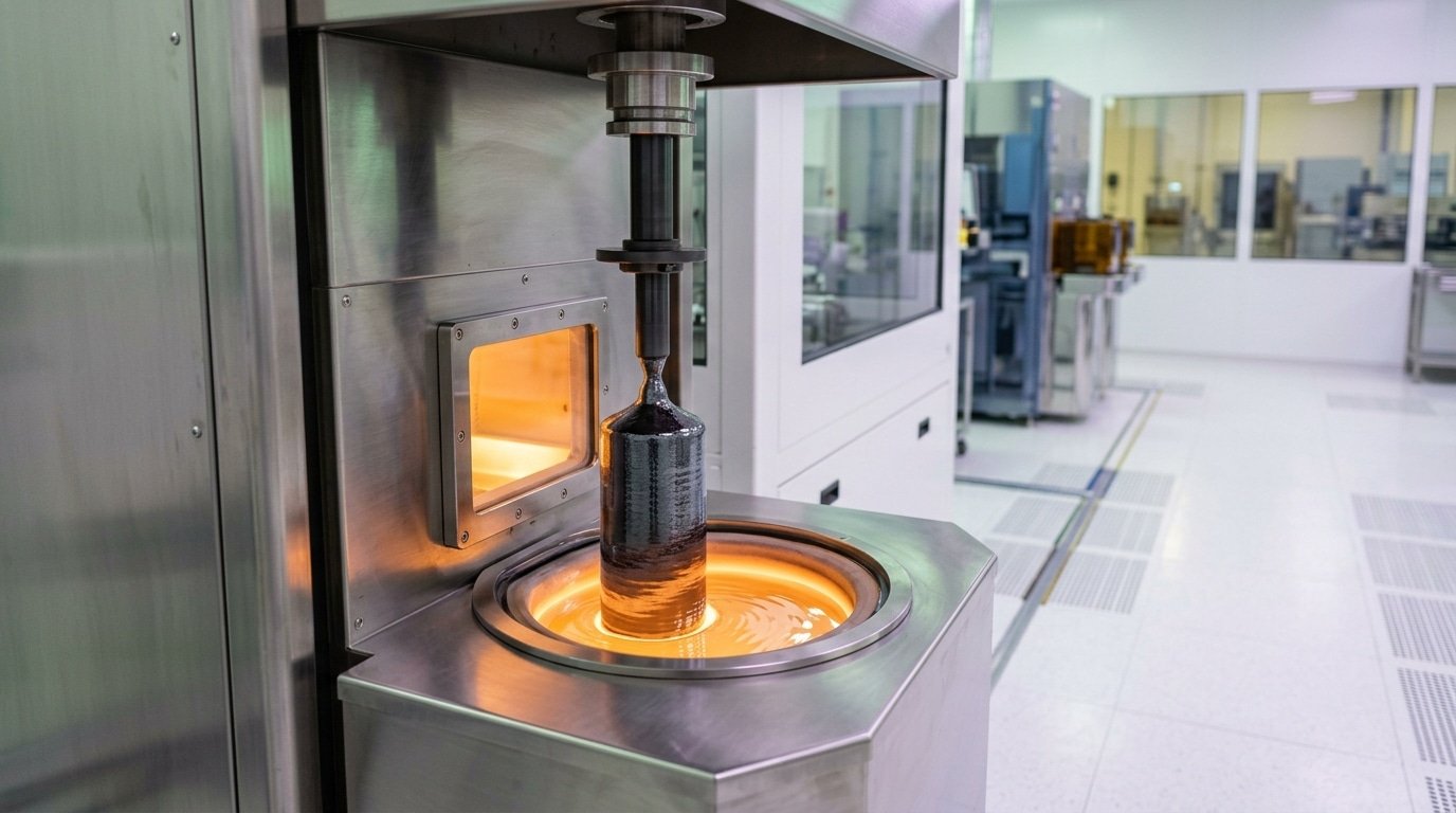 how are electronic chips made silicon ingot Czochralski process growth