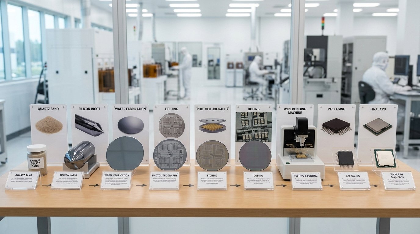how are electronic chips made in 9 steps from sand to packaged chip
