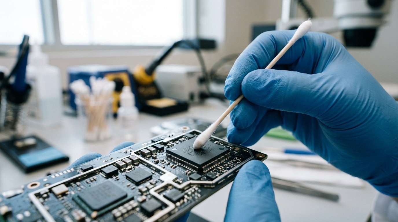 how to verify counterfeit electronic chips using acetone blacktopping test