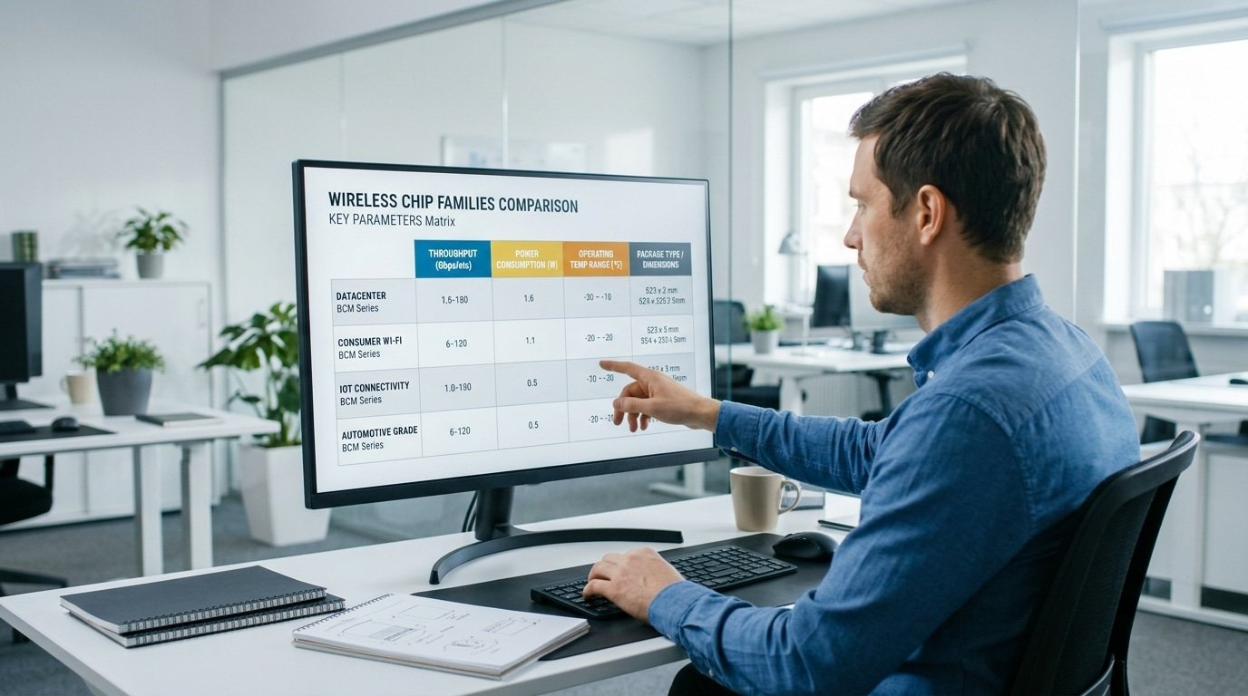 Broadcom Communication Chip Solution selection matrix by application segment