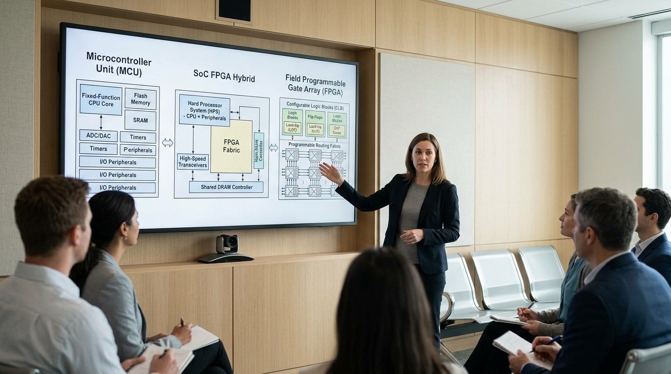 FPGA and MCU selection guide architecture comparison diagram