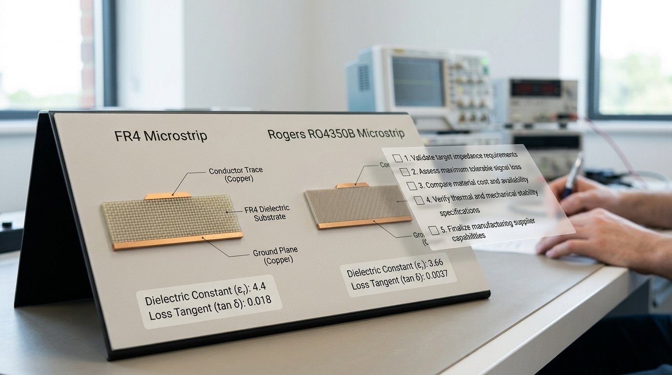 FR4 vs Rogers high-frequency PCB material selection five thresholds comparison