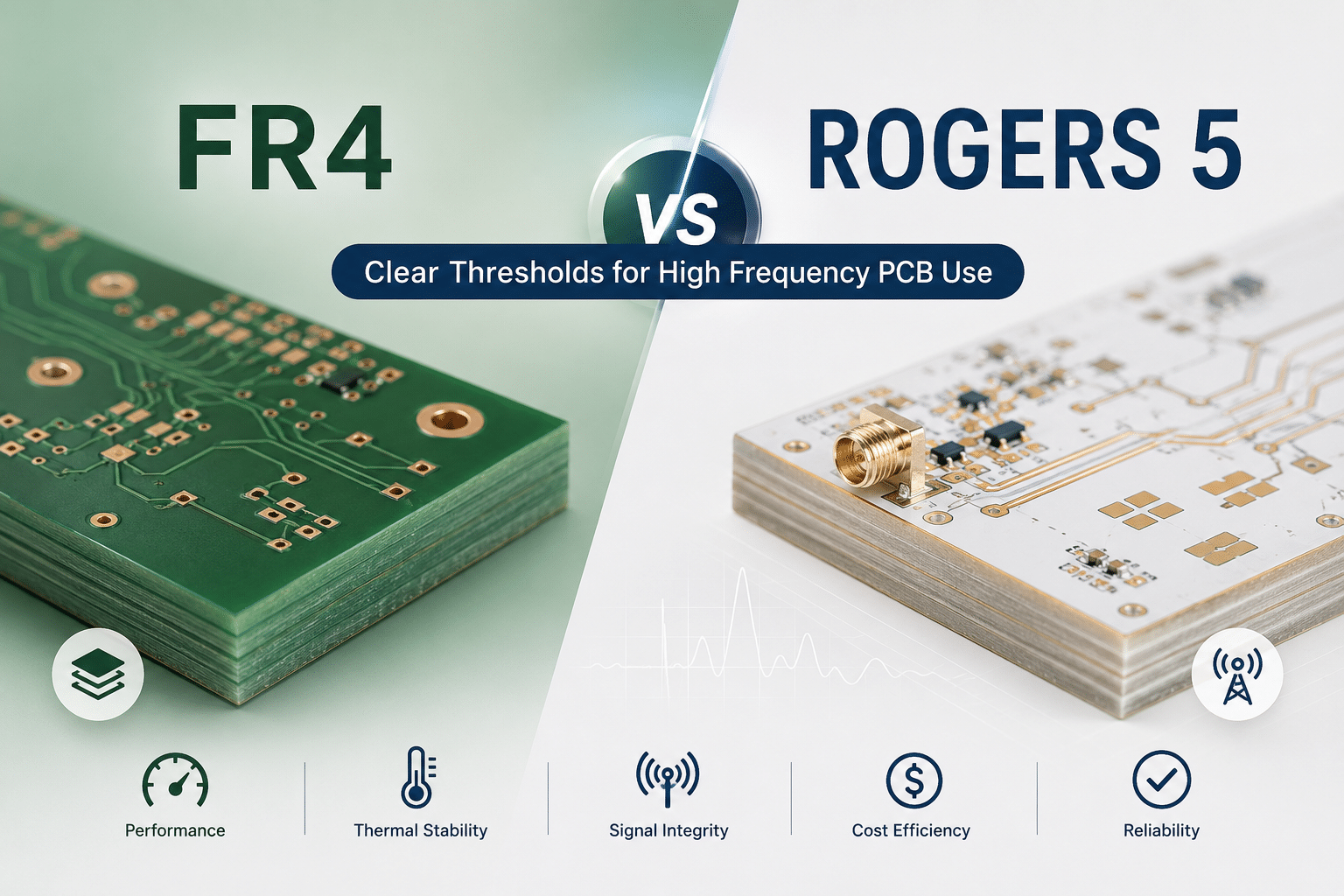 FR4 vs Rogers 5 Clear Thresholds for High Frequency PCB Use