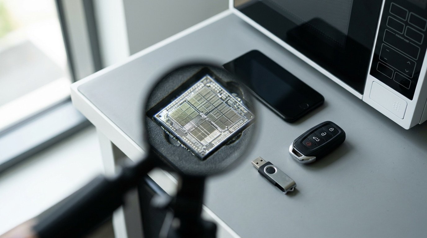 how do electronic chips work shown in a silicon chip and everyday devices