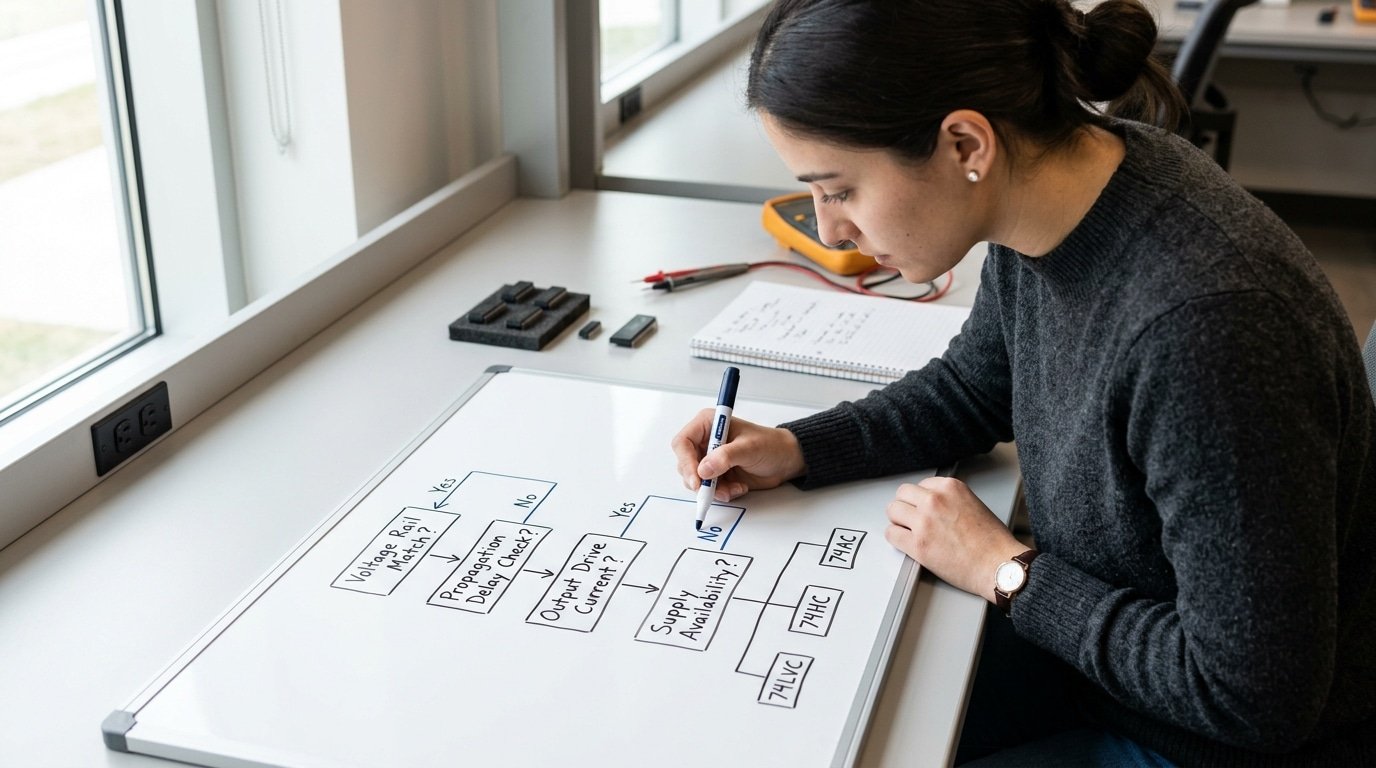 How to choose a logic IC four-step decision workflow diagram