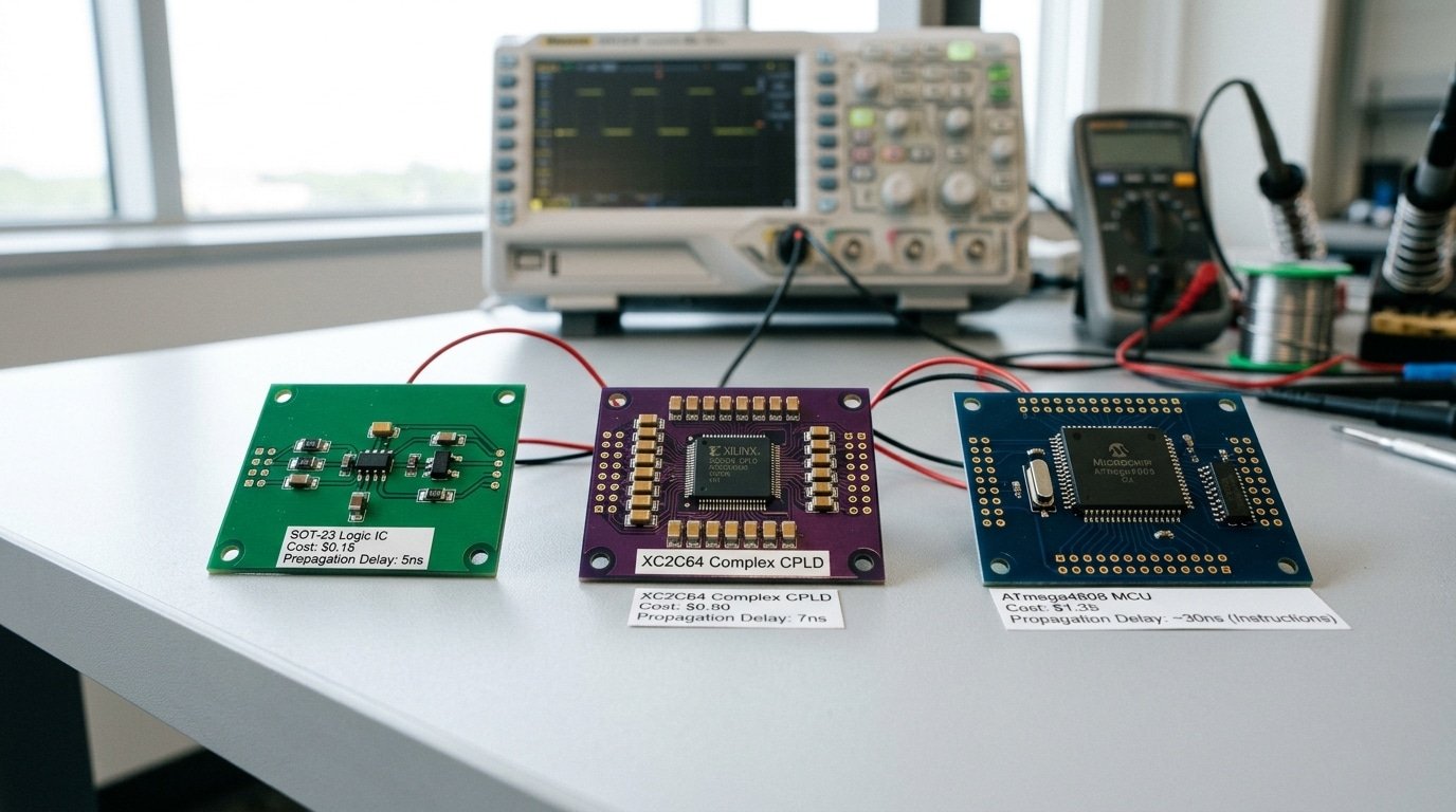 How to choose a logic IC versus CPLD or microcontroller comparison