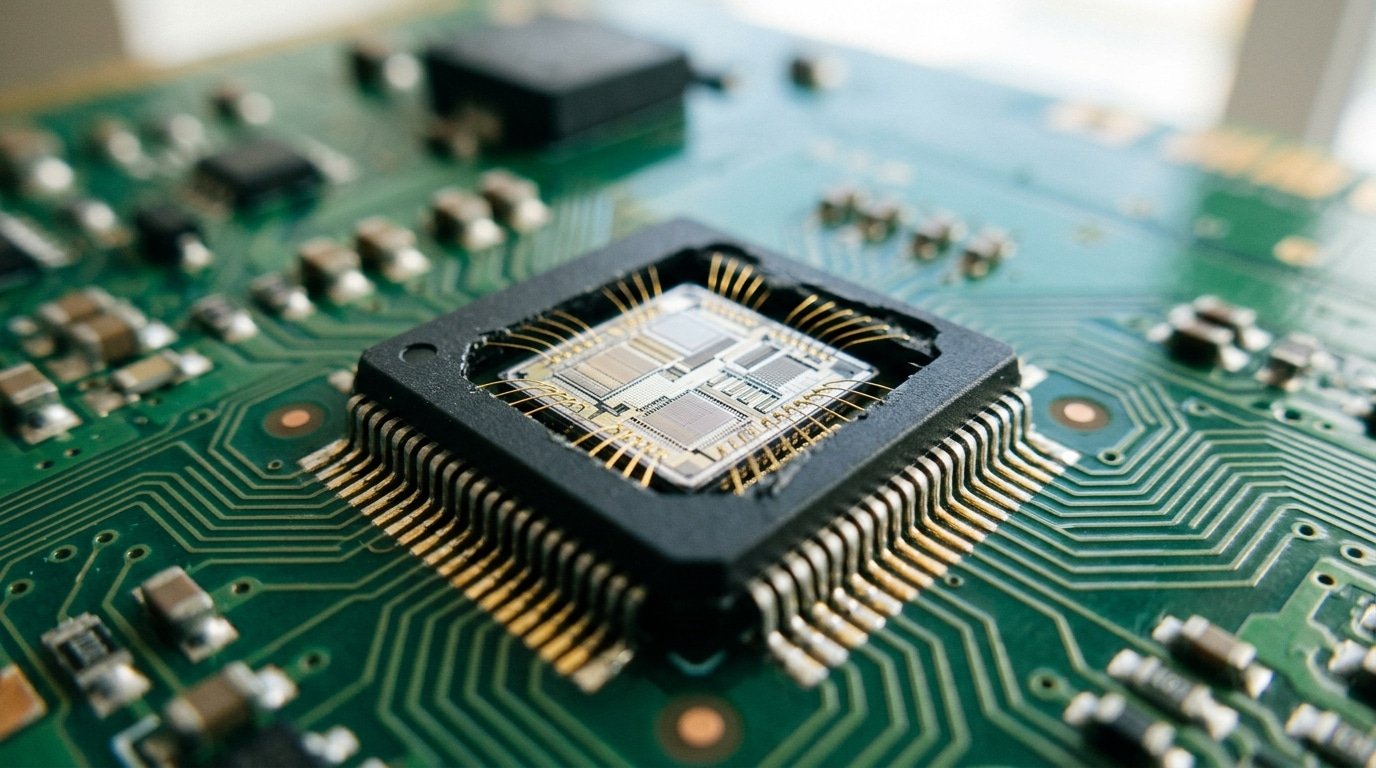 integrated circuit vs microchip showing the same silicon component