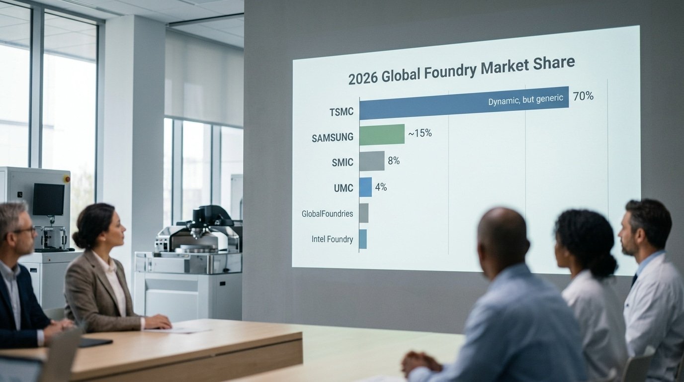 best chip foundry companies 2026 market share revenue breakdown chart