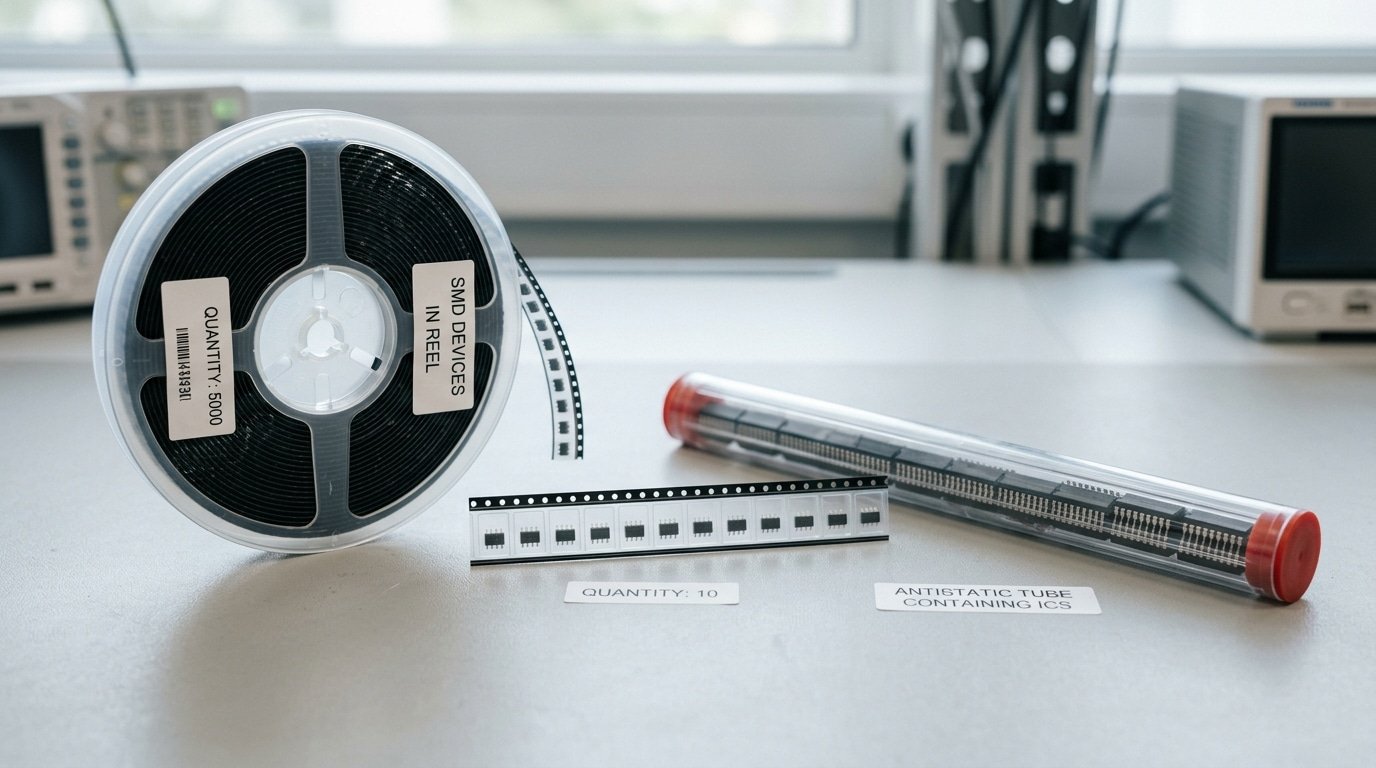 MOQ vs MPQ reel and cut tape quantities for electronic chips